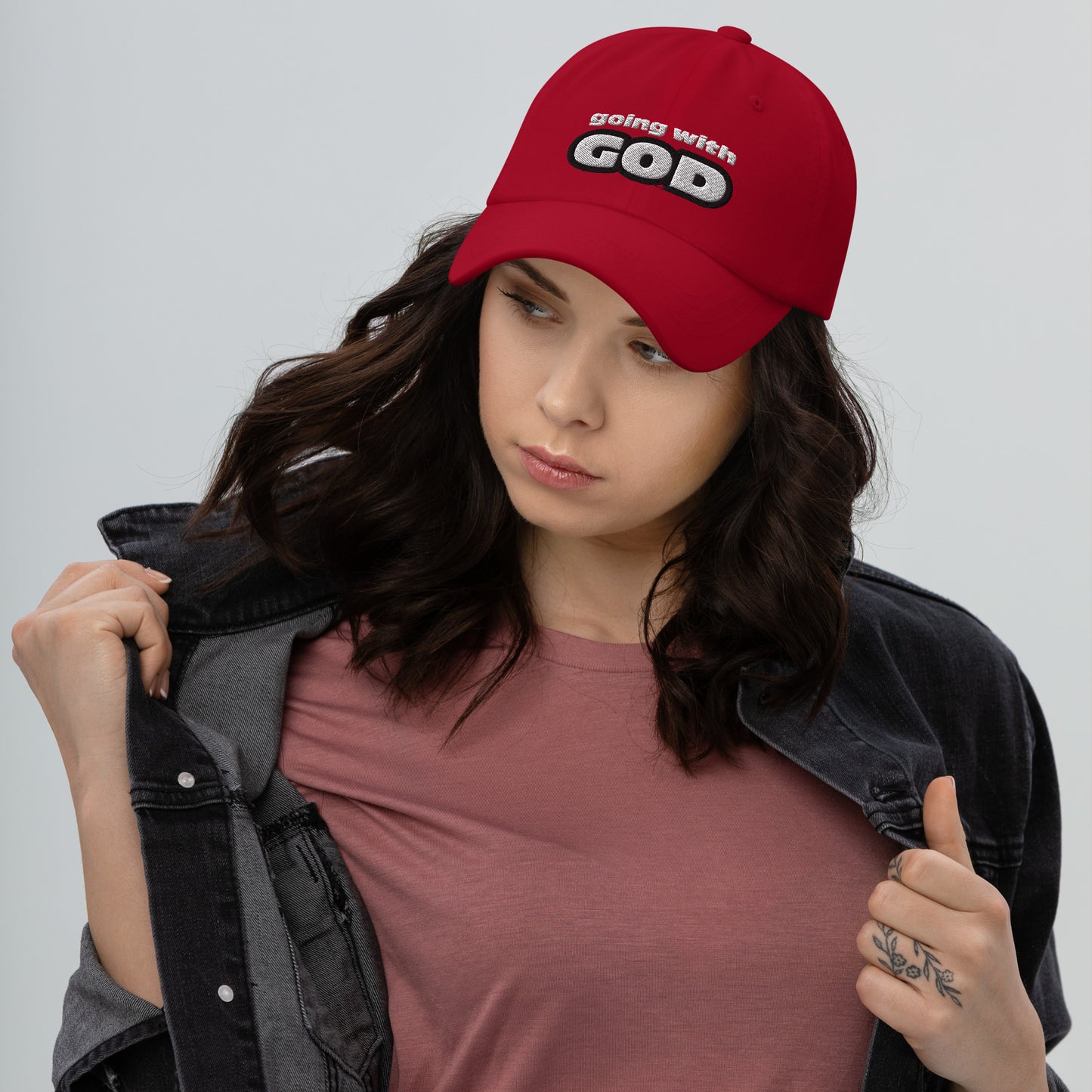Going with God - Dad Hat (Red)