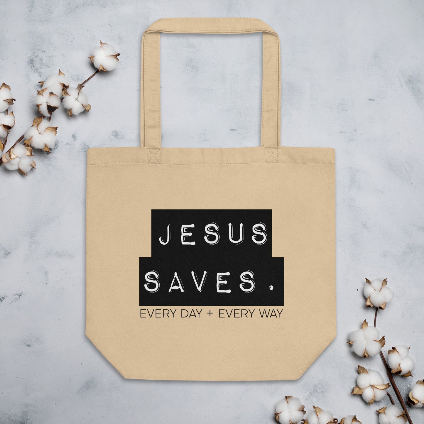 Jesus Saves. Eco Tote Bag