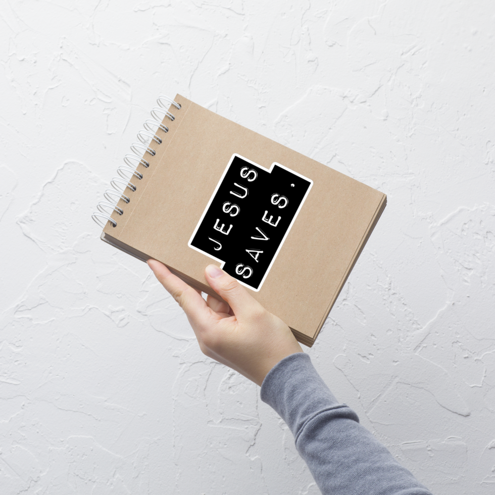 Jesus Saves. Bubble-free Sticker