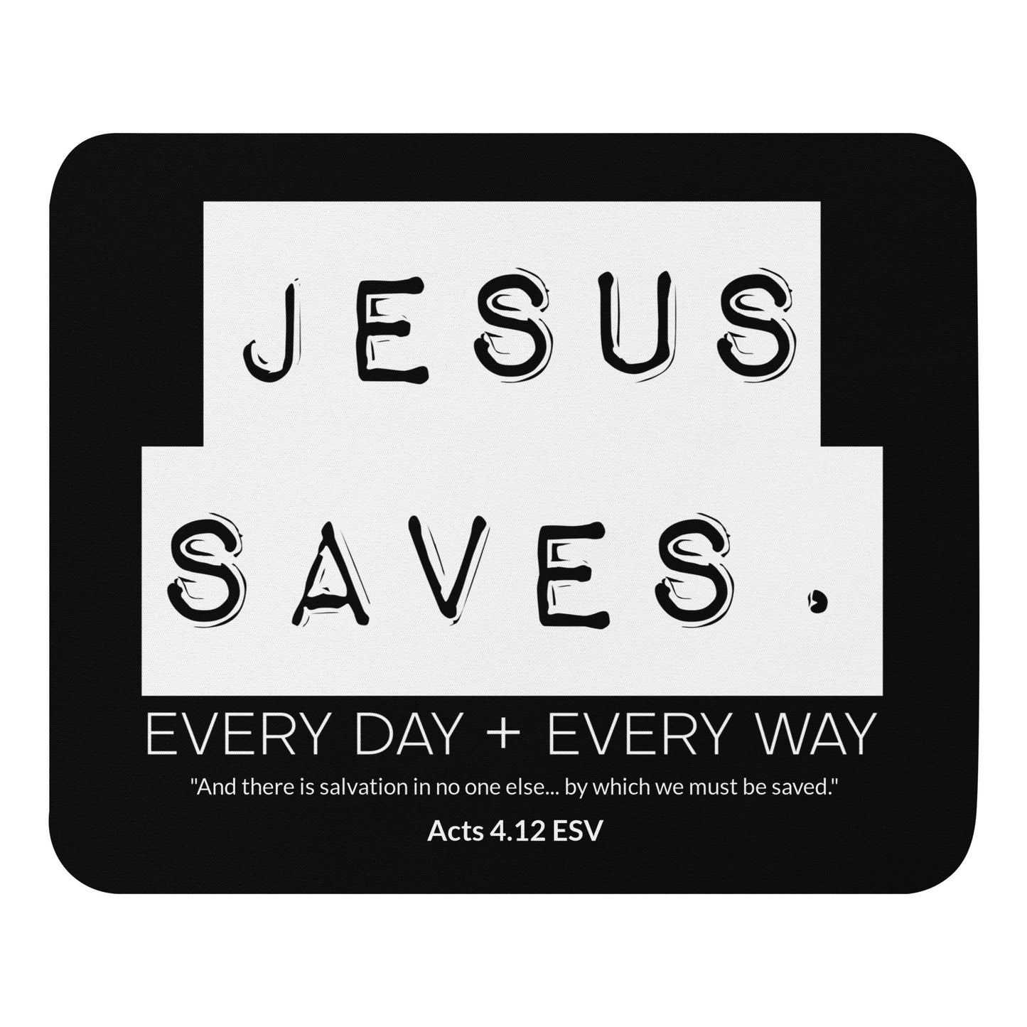 Jesus Saves. Coffee Company Dark Mouse pad