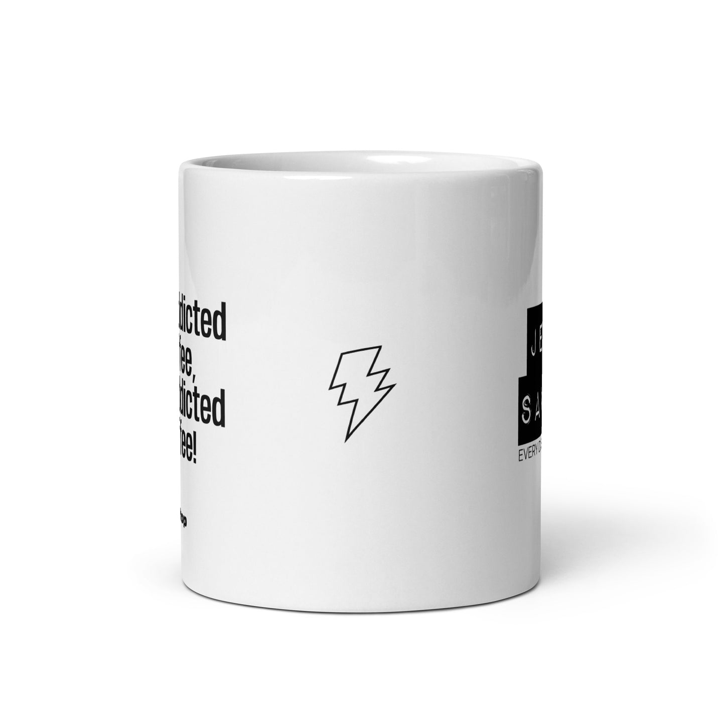 Addicted White glossy mug