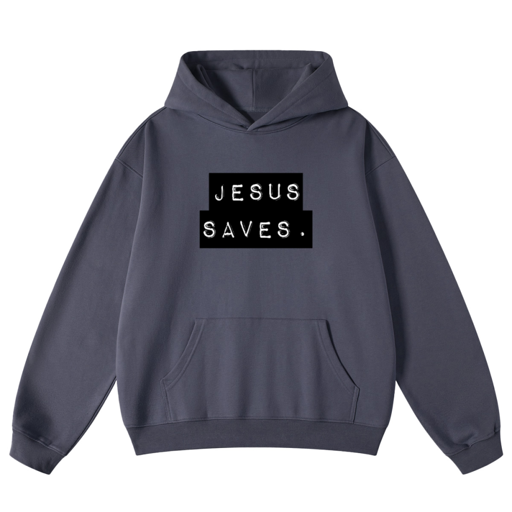 Jesus Saves. Unisex Looped Hoodie(440GSM)
