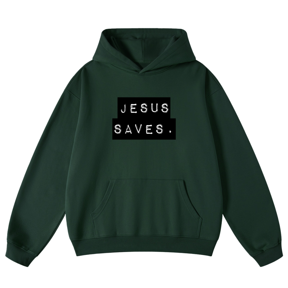 Jesus Saves. Unisex Looped Hoodie(440GSM)