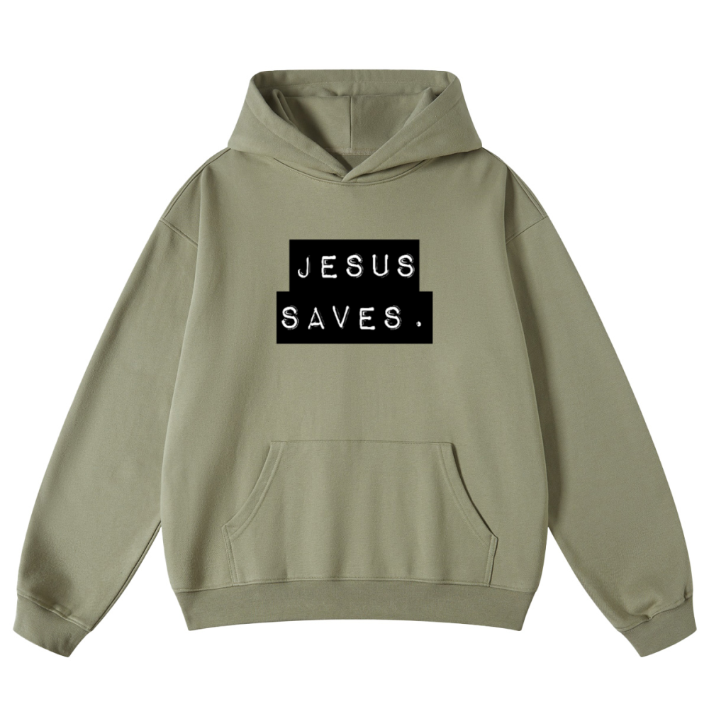 Jesus Saves. Unisex Looped Hoodie(440GSM)