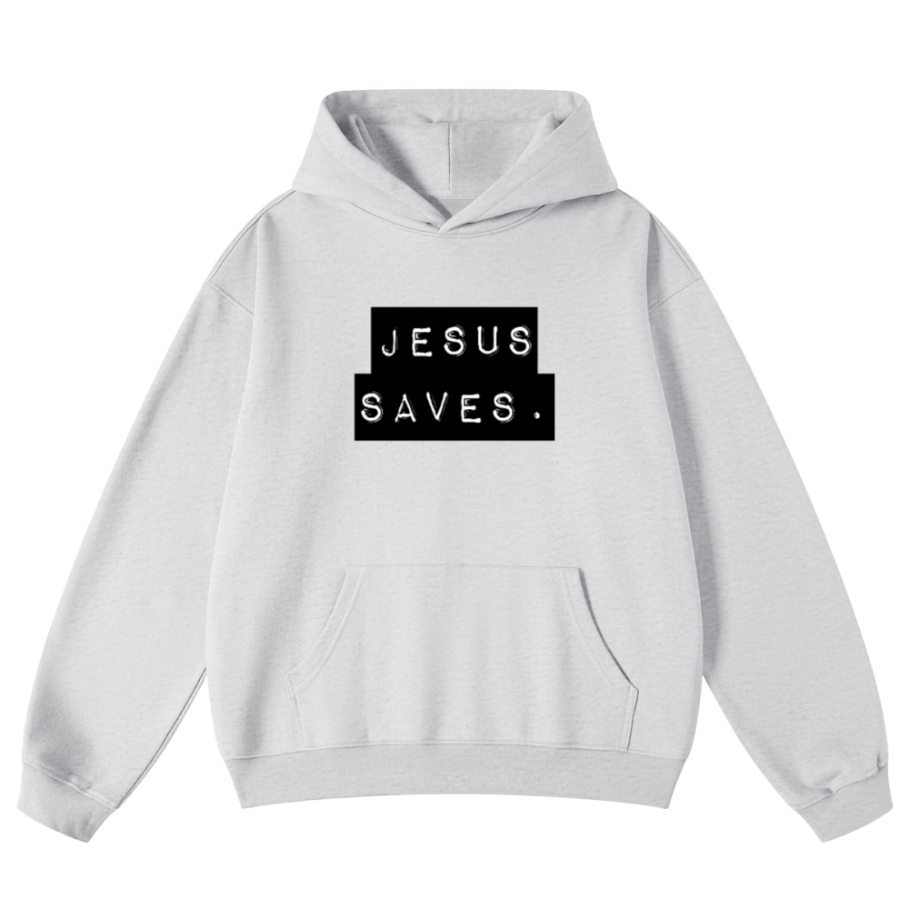 Jesus Saves. Unisex Looped Hoodie(440GSM)