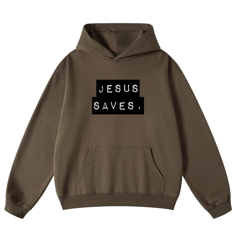 Jesus Saves. Unisex Looped Hoodie(440GSM)
