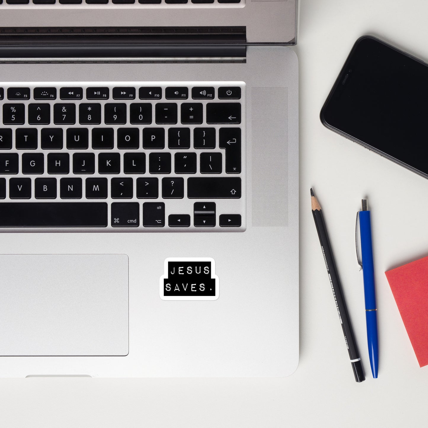 Jesus Saves. Bubble-free Sticker