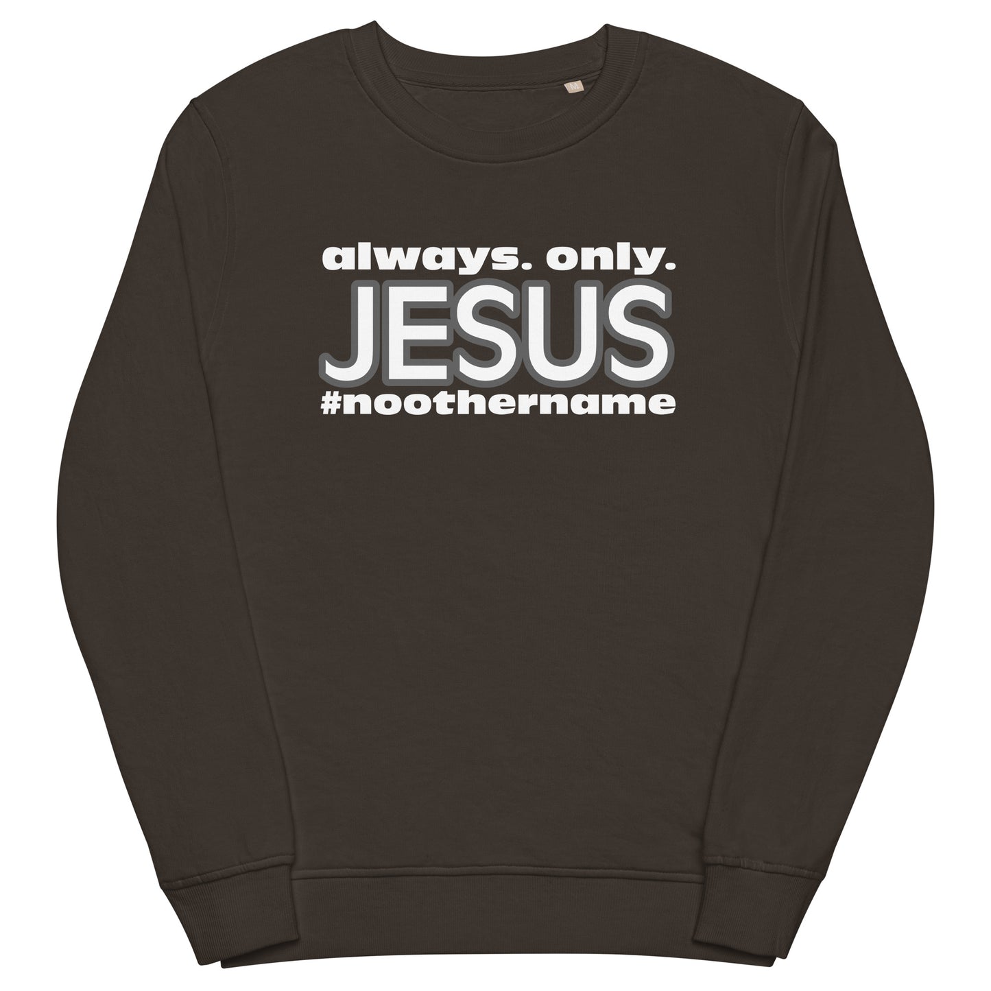 Always. Only. Jesus. (Dark) Unisex organic sweatshirt