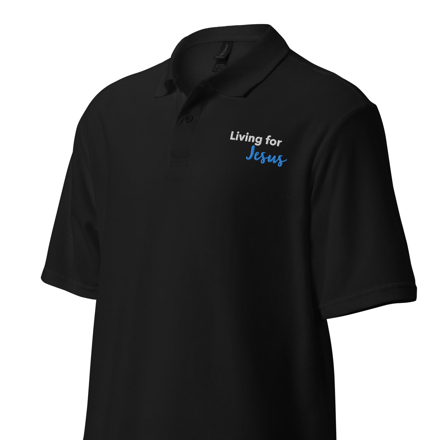 Living for Jesus (Dark) Unisex pique polo shirt