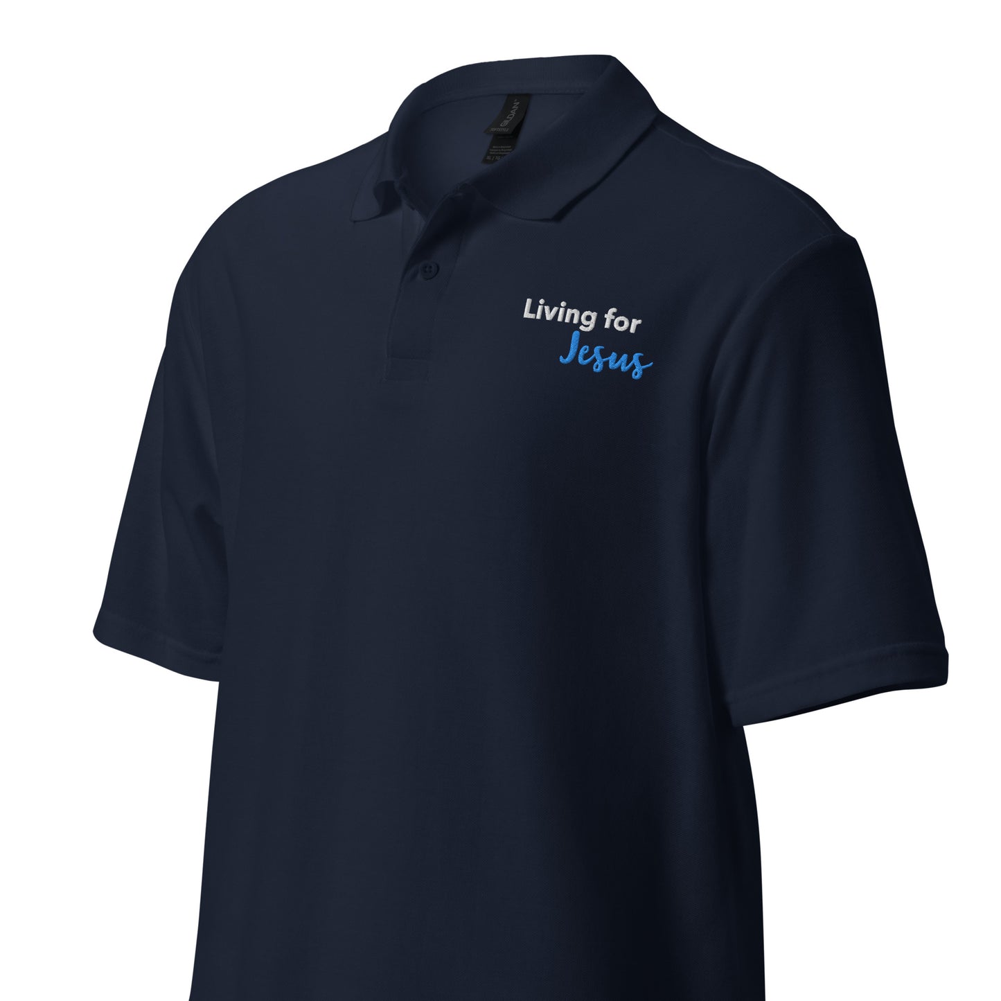 Living for Jesus (Dark) Unisex pique polo shirt