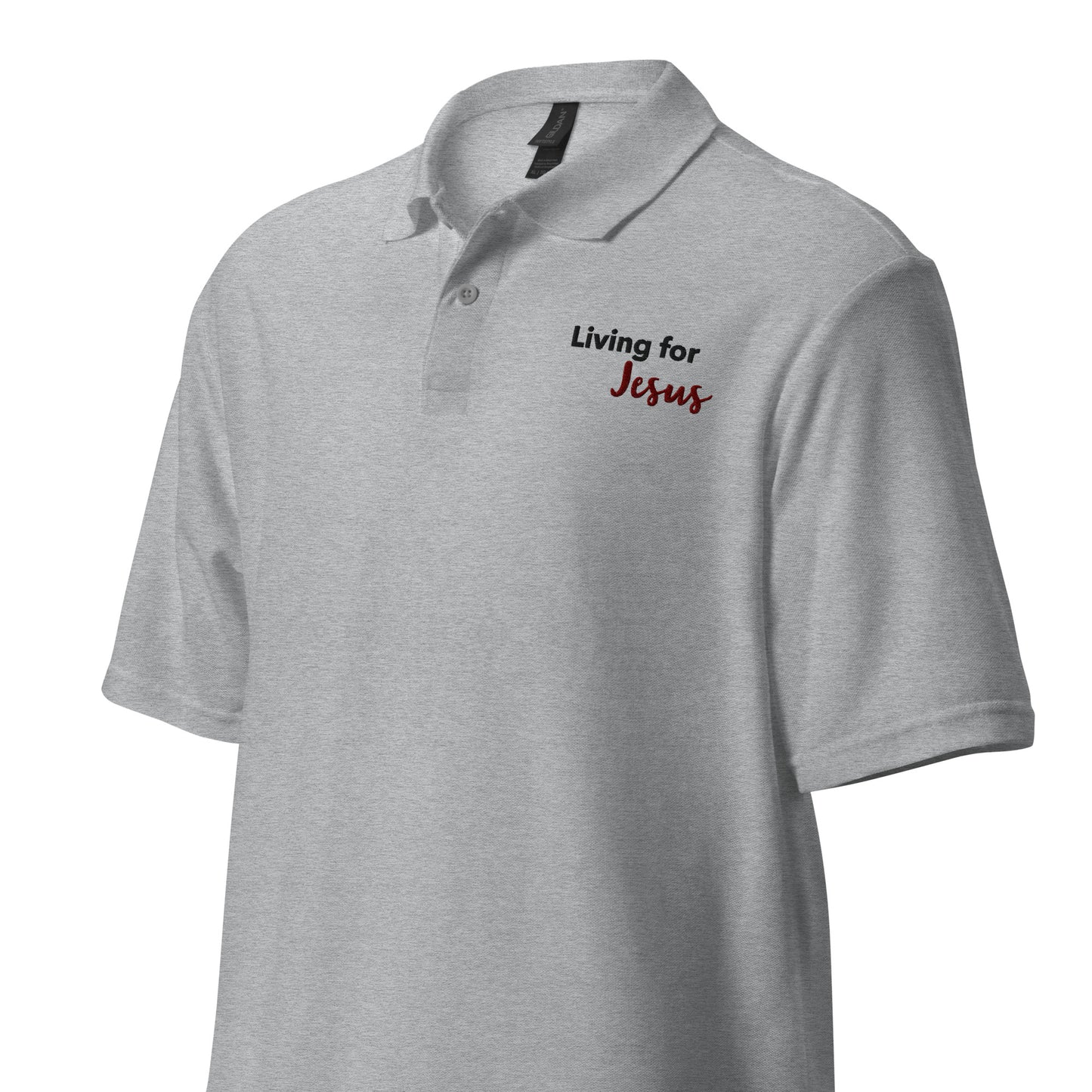 Living for Jesus Unisex pique polo shirt