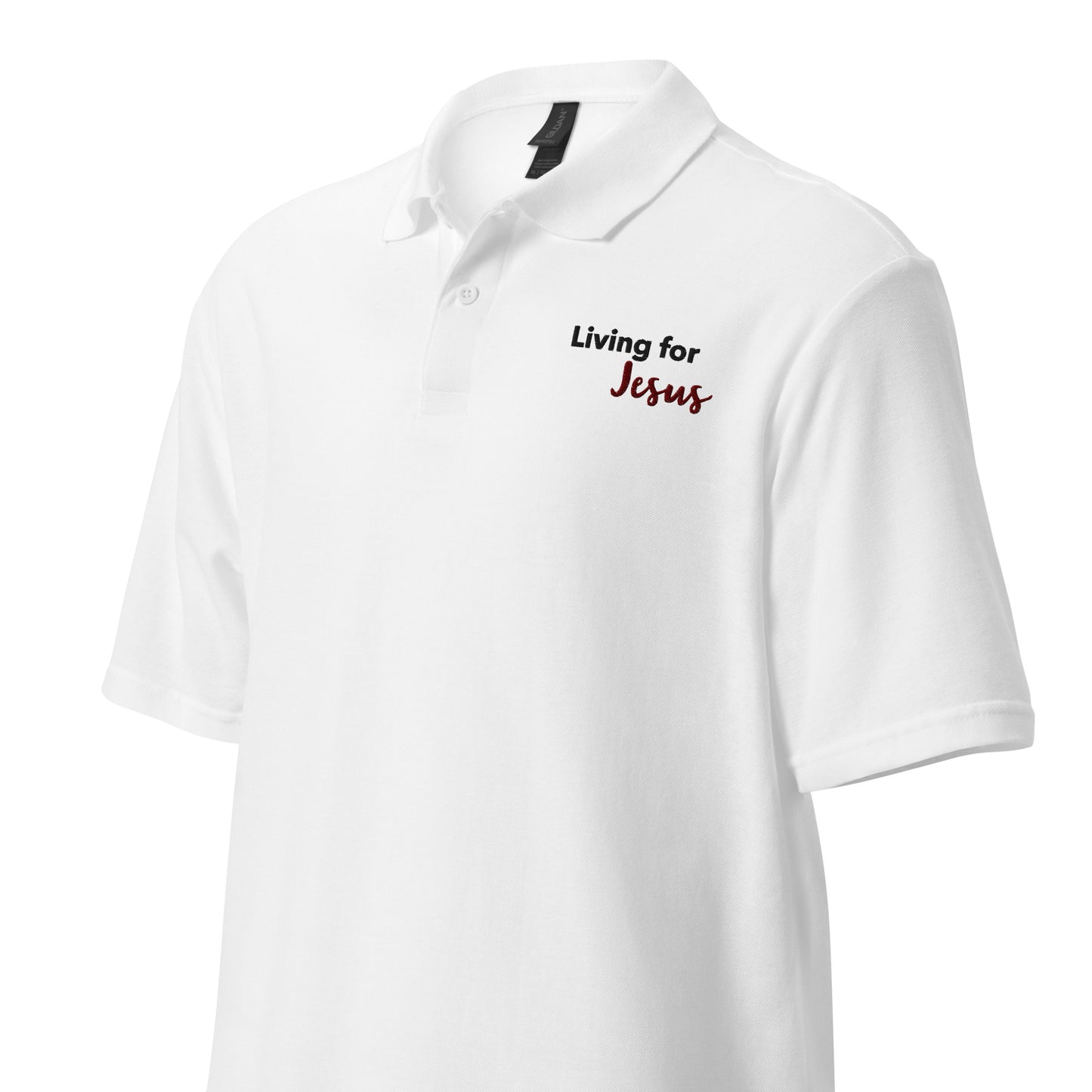 Living for Jesus Unisex pique polo shirt
