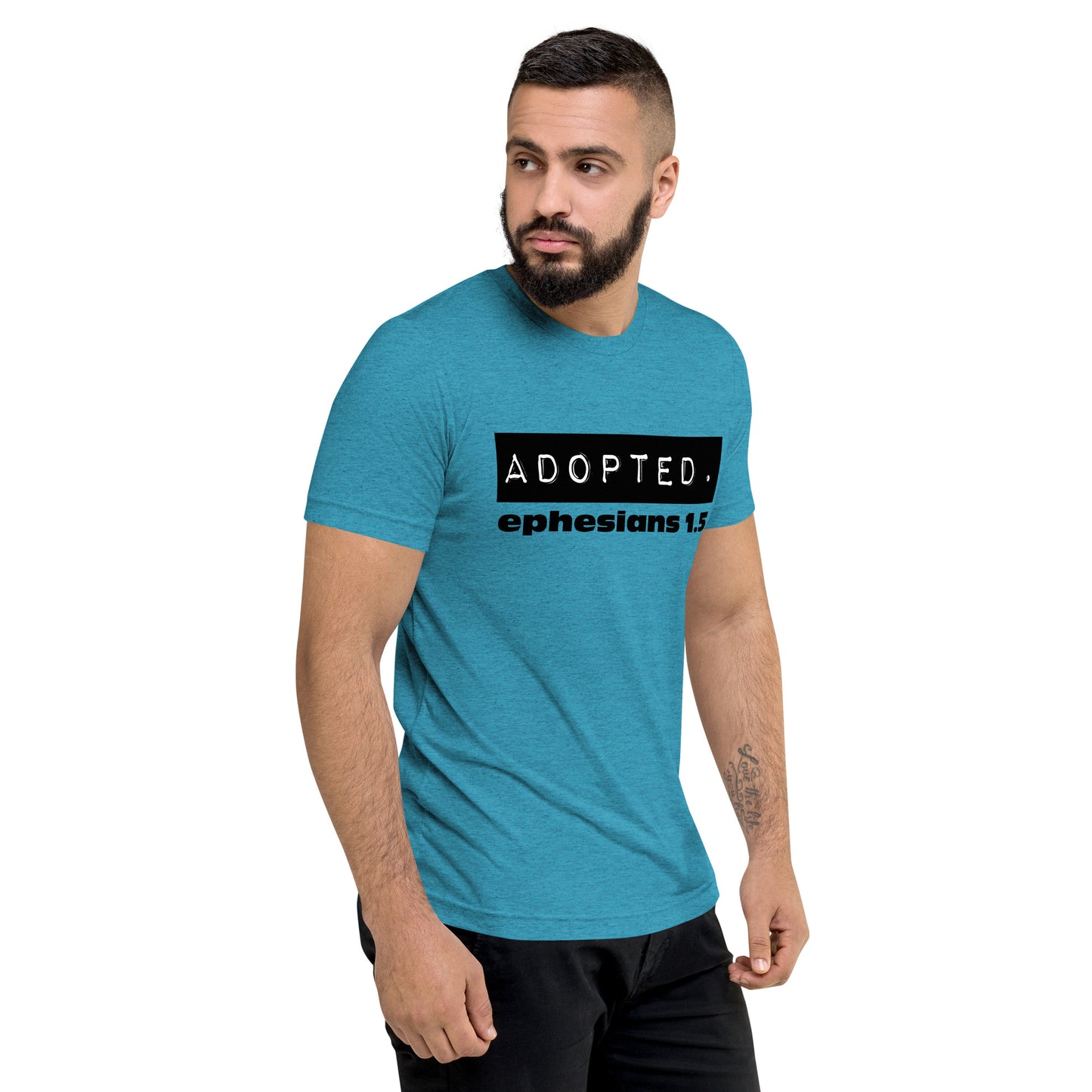Adopted. Short sleeve t-shirt