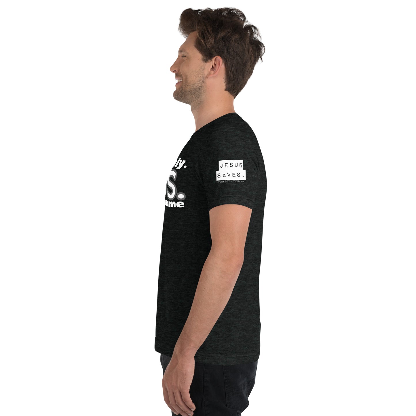 Always. Only. Jesus. (Dark) Short sleeve t-shirt