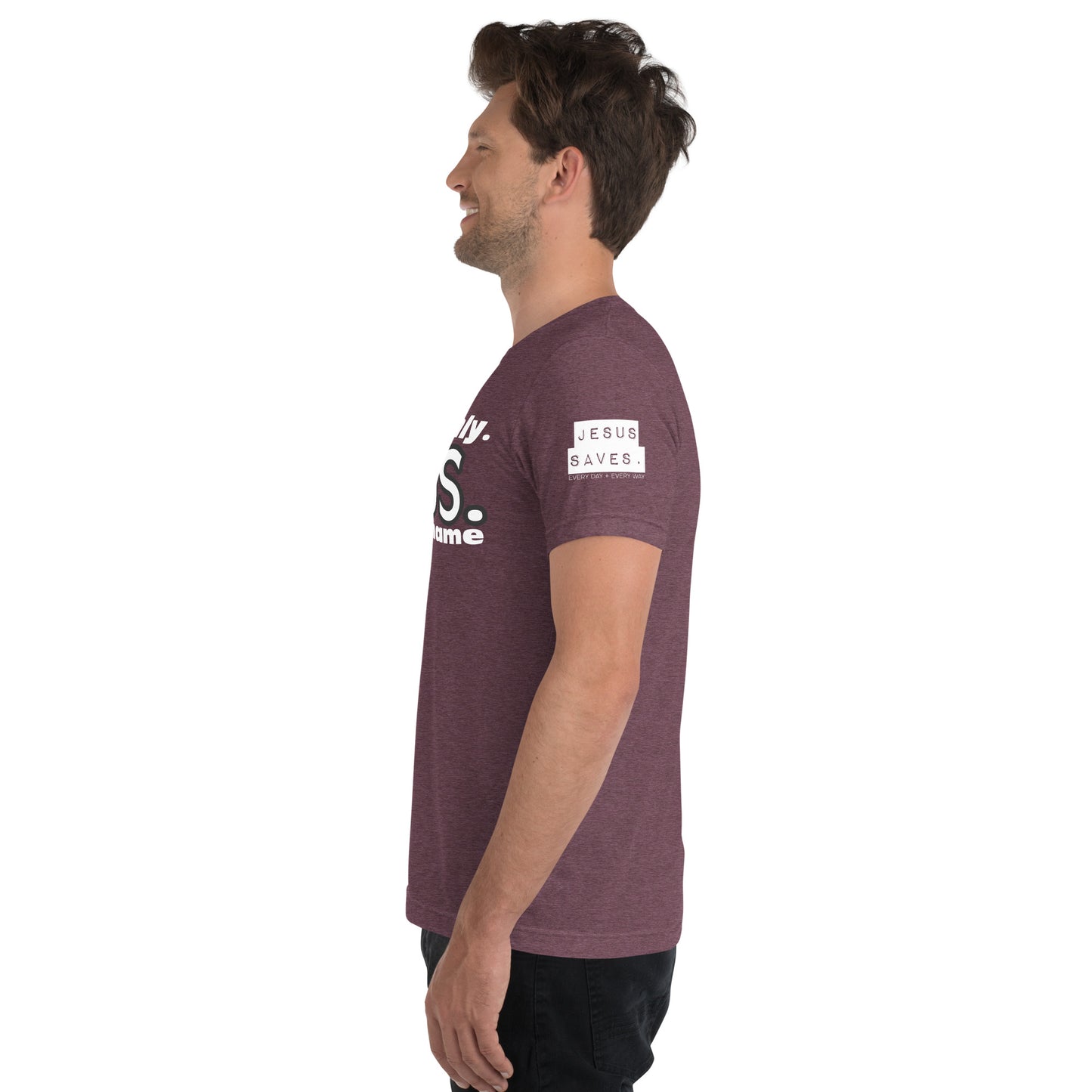 Always. Only. Jesus. (Dark) Short sleeve t-shirt