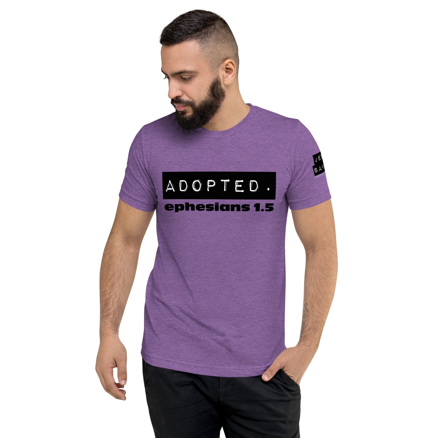 Adopted. Short sleeve t-shirt