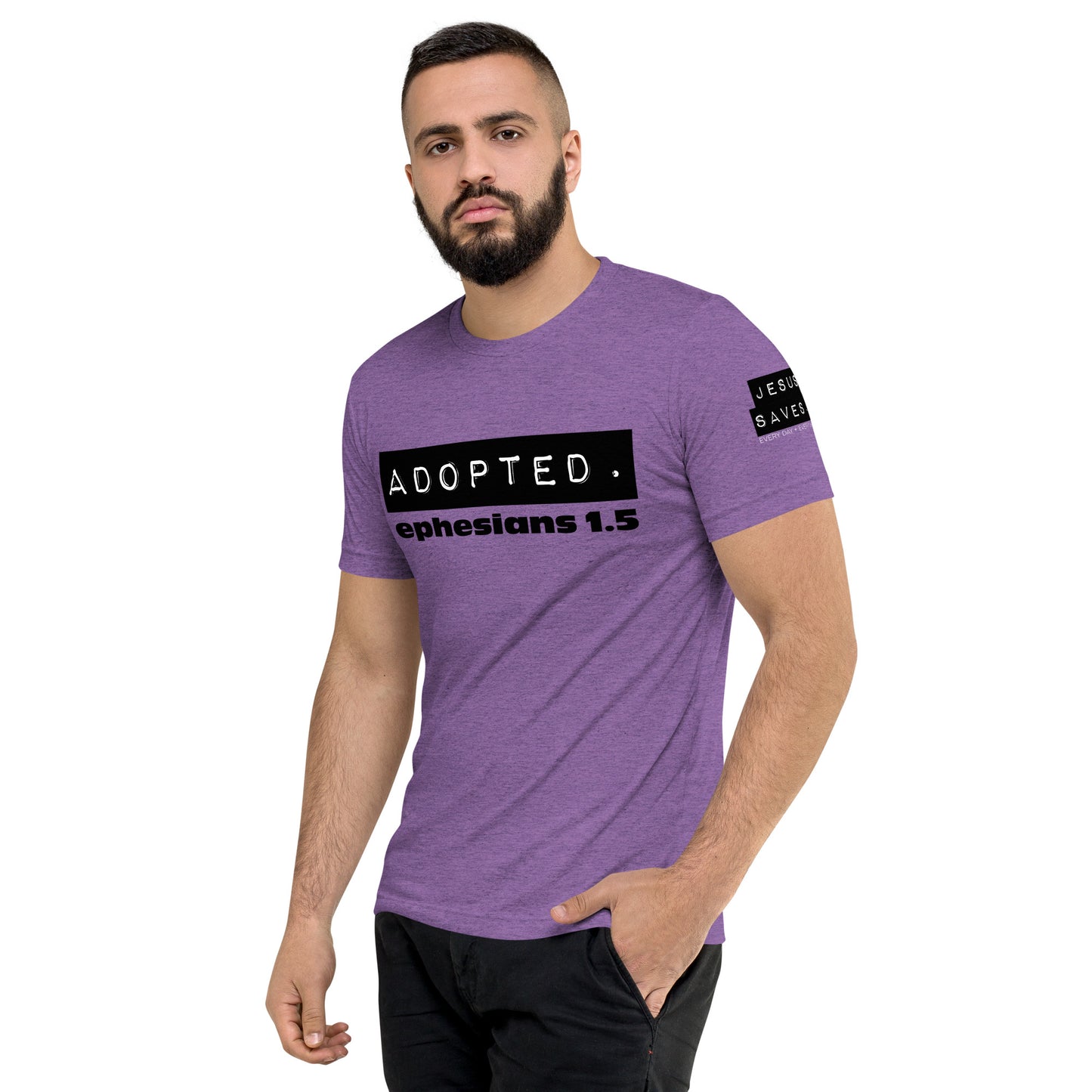 Adopted. Short sleeve t-shirt