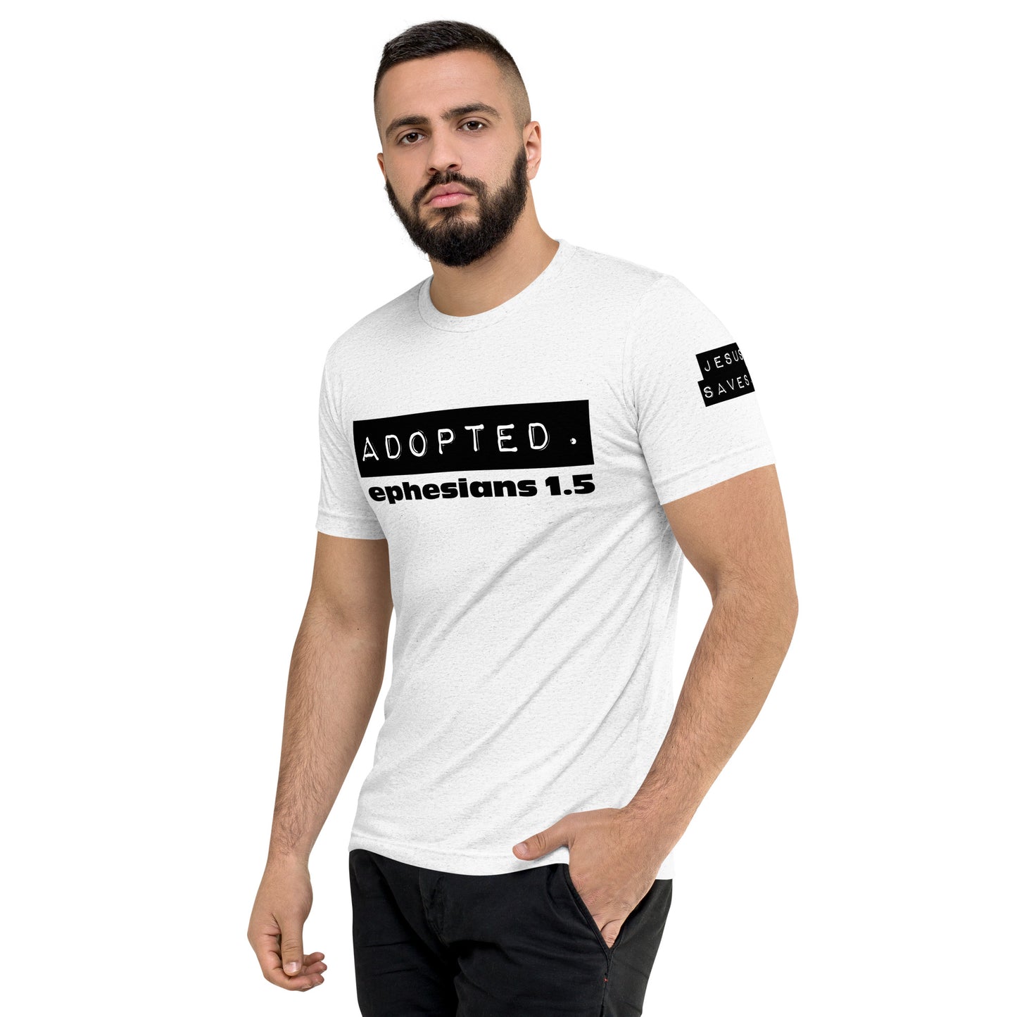 Adopted. Short sleeve t-shirt