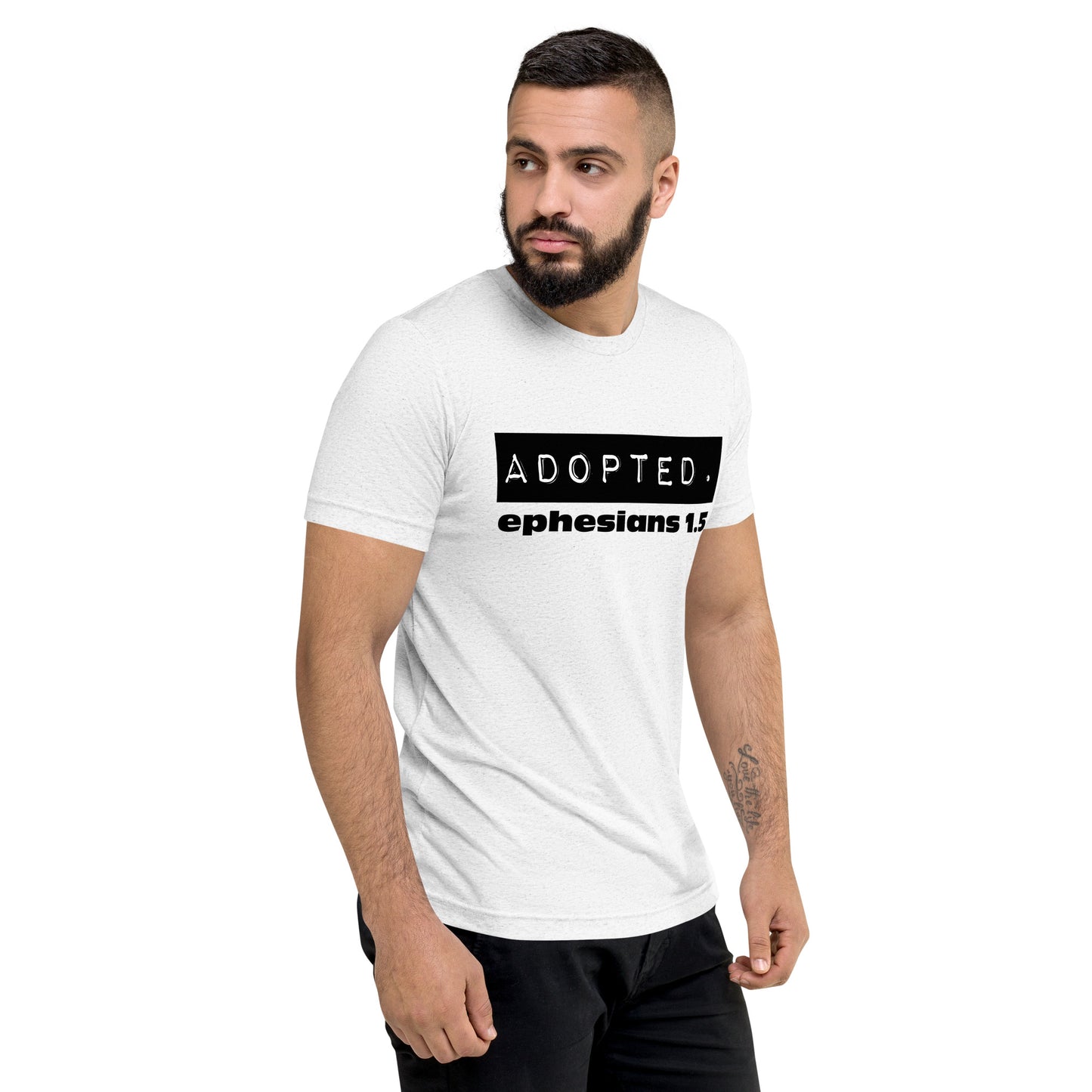 Adopted. Short sleeve t-shirt