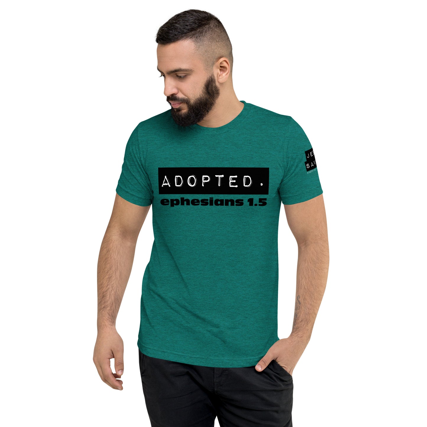 Adopted. Short sleeve t-shirt