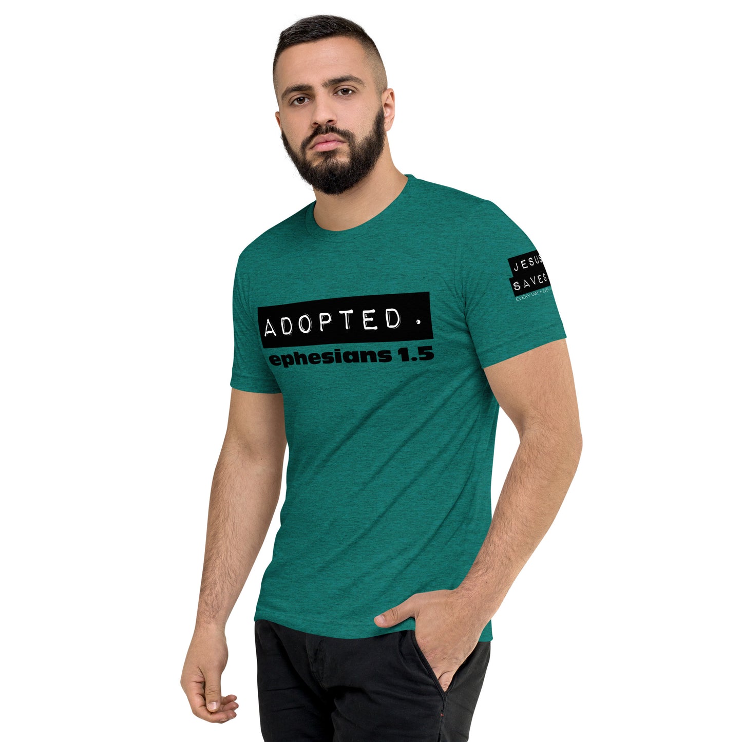 Adopted. Short sleeve t-shirt