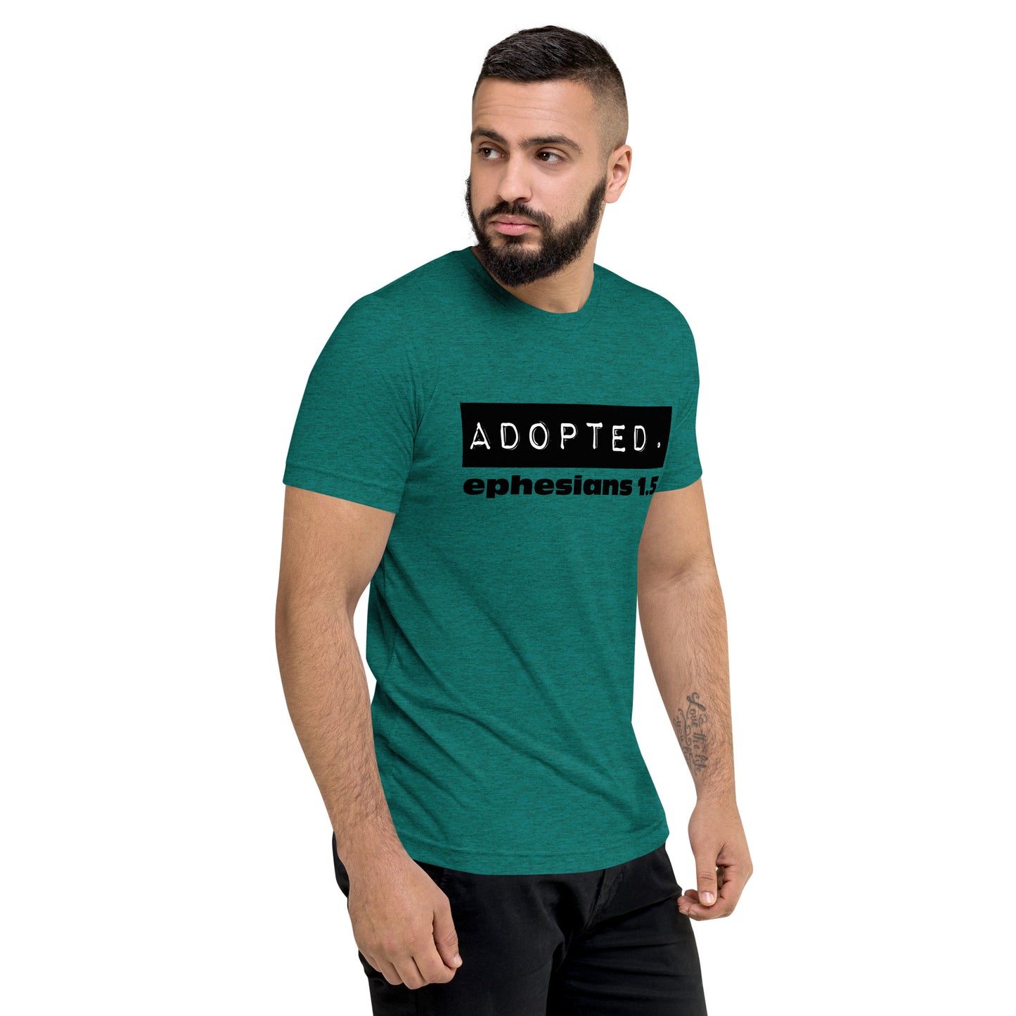 Adopted. Short sleeve t-shirt
