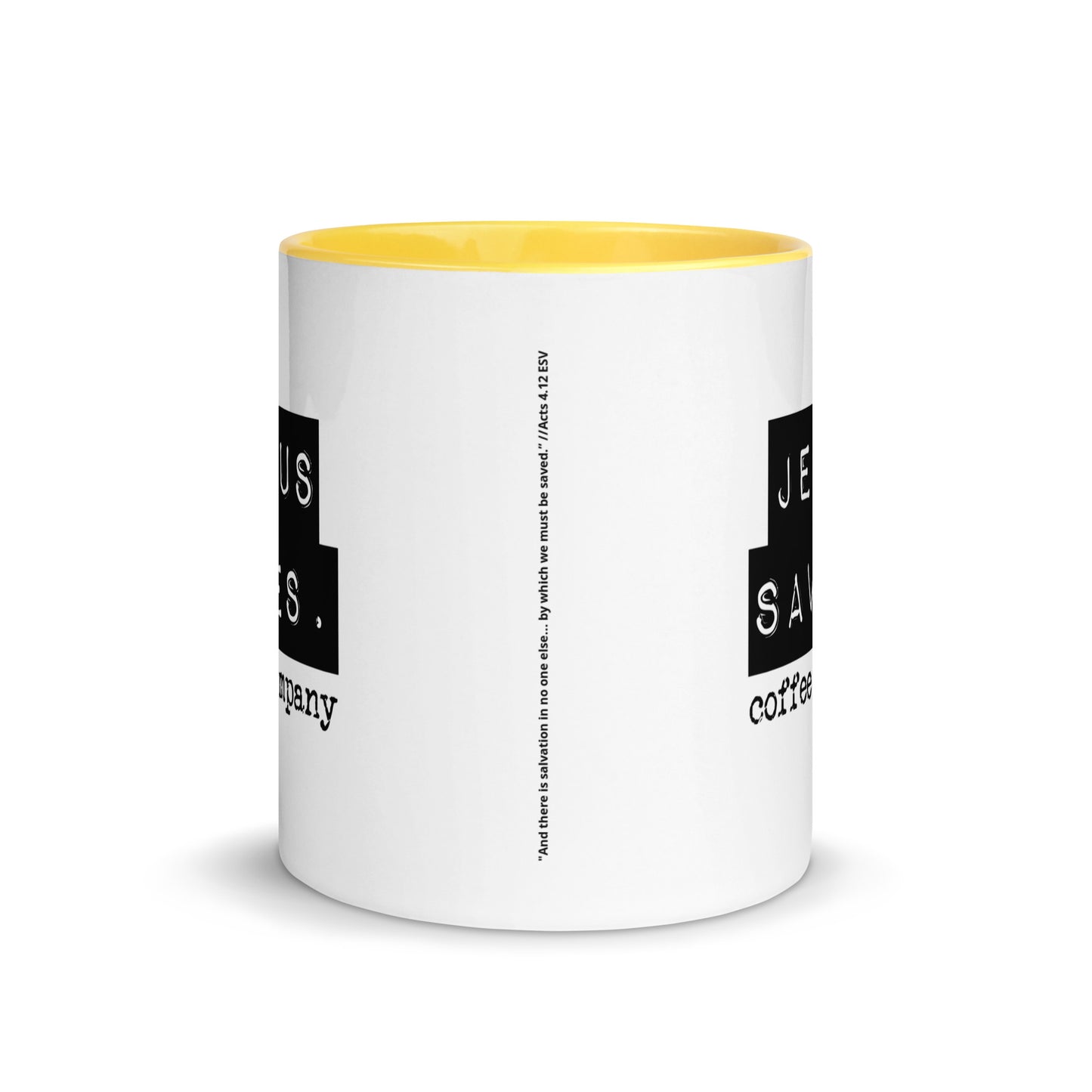 Jesus Saves. Mug w/ Color Inside