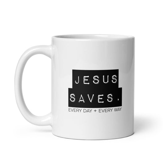 Jesus Saves. Coffee Company Mug