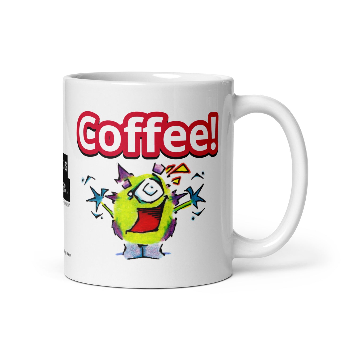 Jesus and Coffee! Charlie Monster White glossy mug