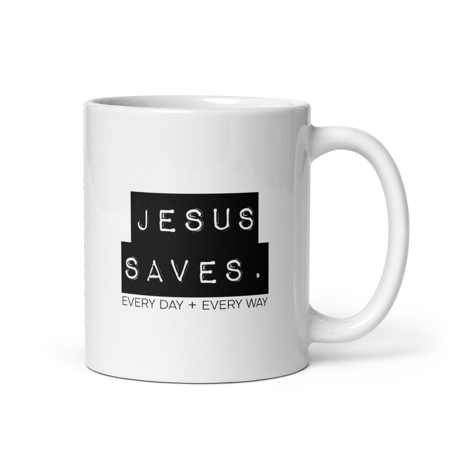 Jesus Saves. Coffee Company Mug