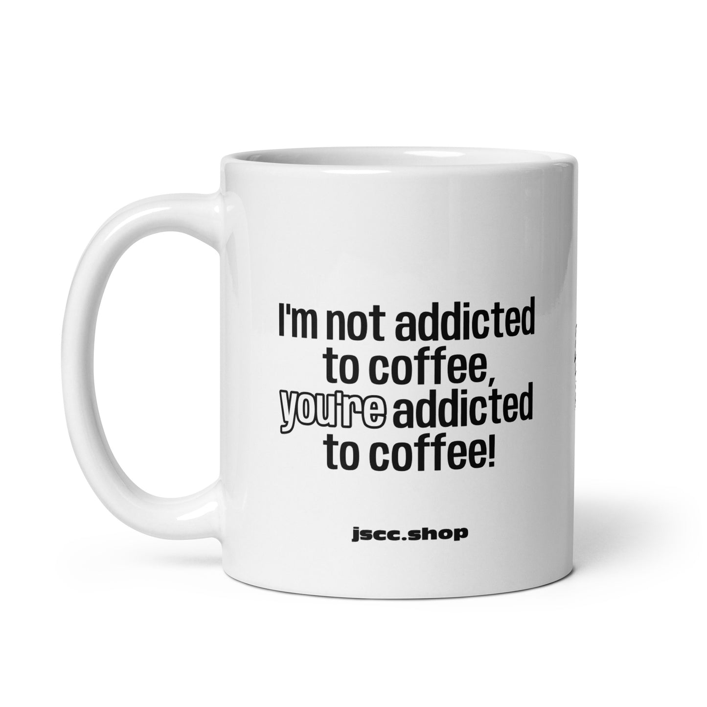 Addicted White glossy mug