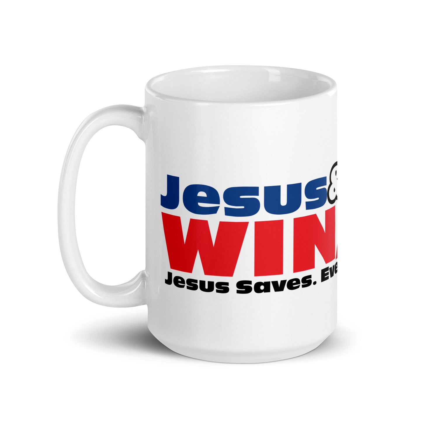 Jesus&Coffee Win/Win White glossy mug