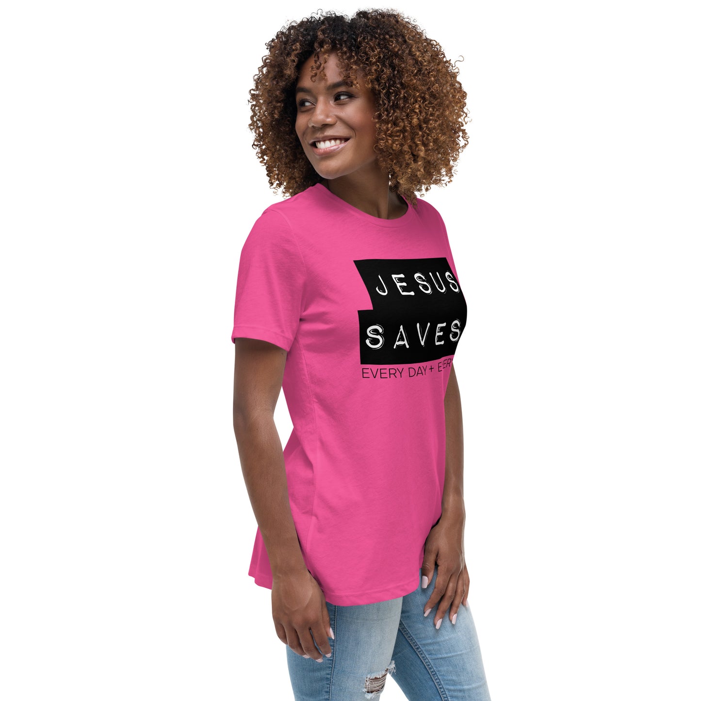 Jesus Saves. Women's Relaxed T-Shirt