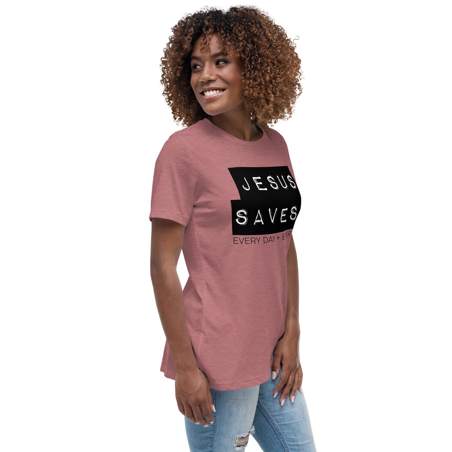 Jesus Saves. Women's Relaxed T-Shirt
