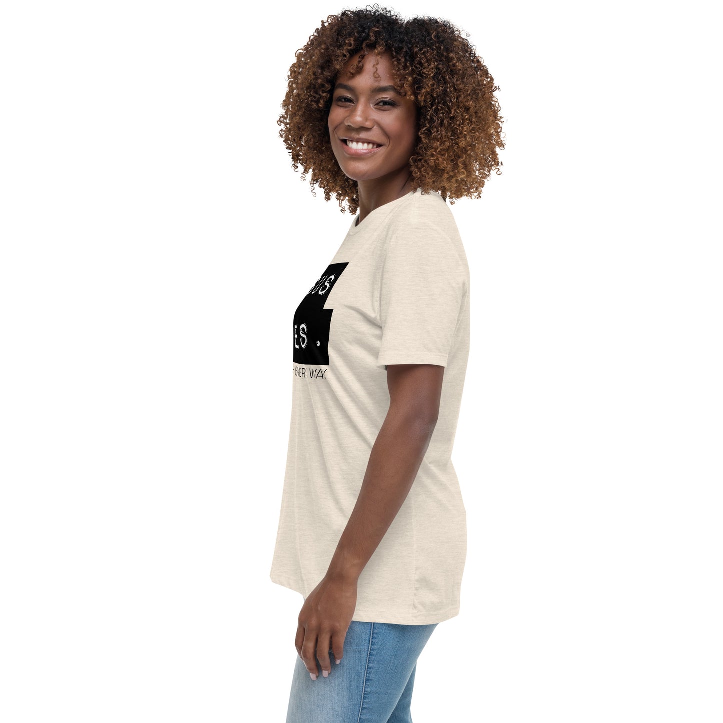 Jesus Saves. Women's Relaxed T-Shirt