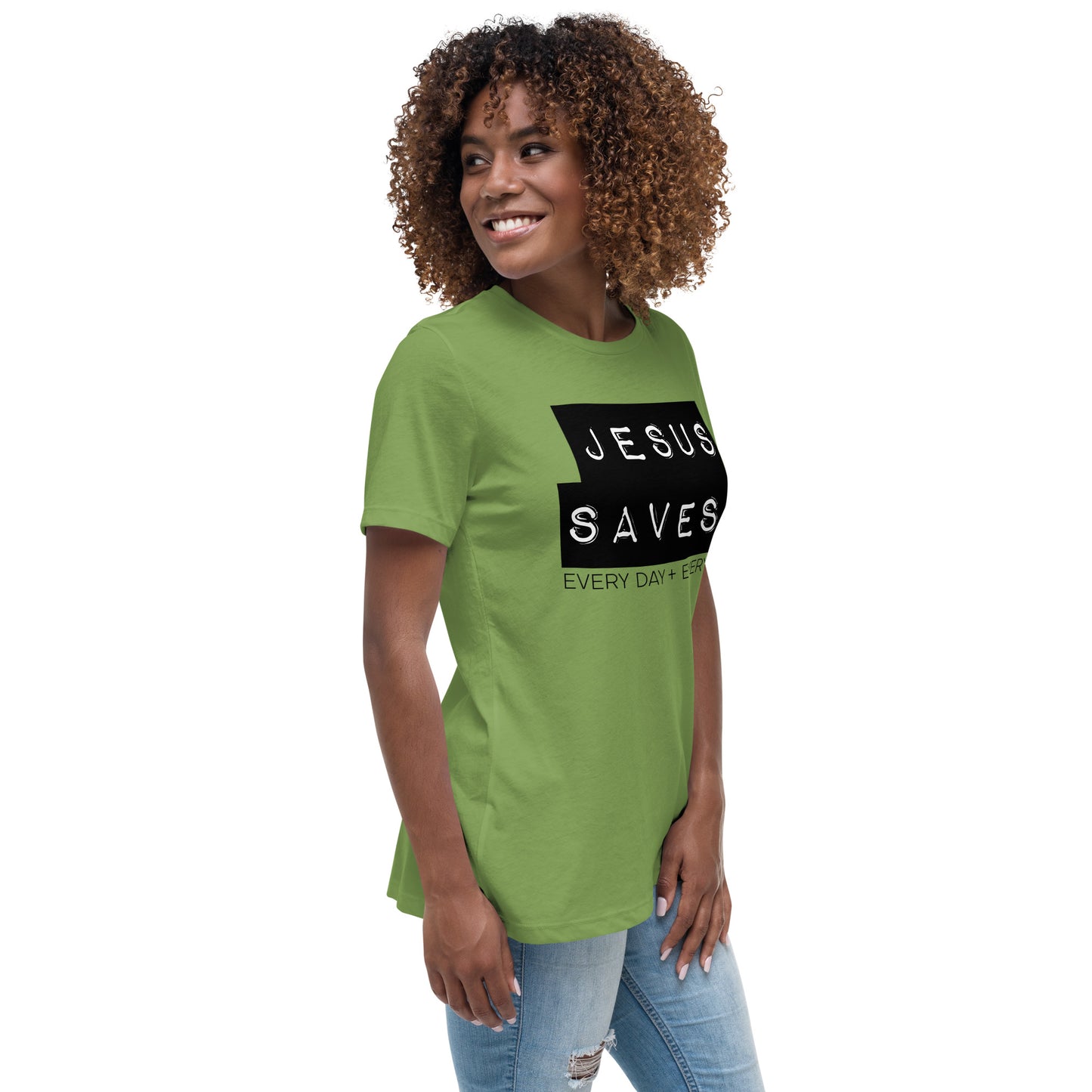 Jesus Saves. Women's Relaxed T-Shirt
