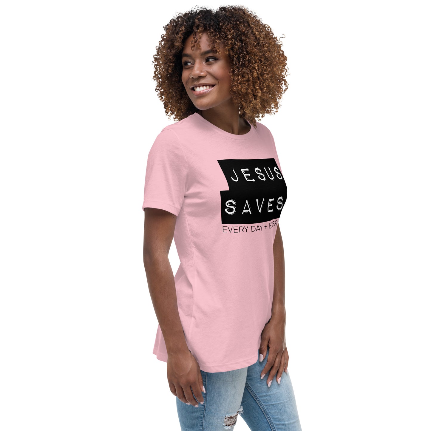 Jesus Saves. Women's Relaxed T-Shirt
